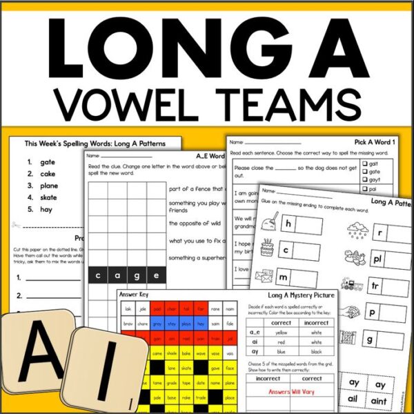 long a vowel teams activities